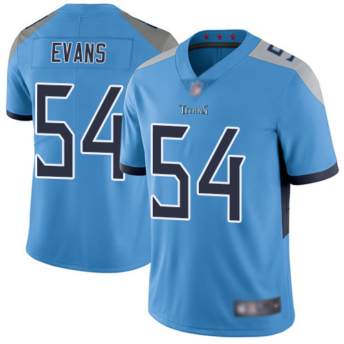 Tennessee Titans Limited Light Blue Men Rashaan Evans Alternate Jersey NFL Football #54 Vapor Untouchable->tennessee titans->NFL Jersey